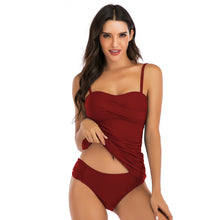 Load image into Gallery viewer, Covered belly split swimsuit ladies conservative
