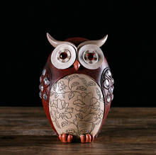 Load image into Gallery viewer, Ceramic owl ornament decoration
