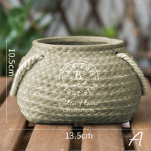 Load image into Gallery viewer, Woven pocket pottery flower pot
