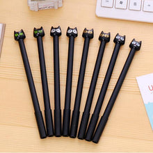 Load image into Gallery viewer, Cute black cat gel pen office pen needle pen black pen
