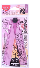 Load image into Gallery viewer, folding ruler 30cm widened rotary ruler
