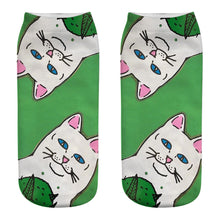 Load image into Gallery viewer, Spring And Autumn Cute Cat Cartoon 3d Print Socks Harajuku Woman Funny Kawaii ElasticPink Socks Invisible Boat Socks Short Tube
