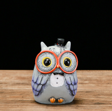 Load image into Gallery viewer, Ceramic owl ornament decoration

