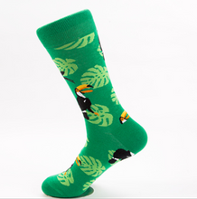 Load image into Gallery viewer, Happy tide socks, pandas, flowers and birds, colorful, high tube, casual cotton socks
