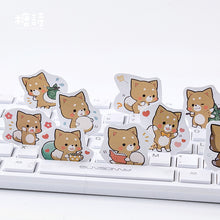 Load image into Gallery viewer, Cute Shiba Dog Label Stickers Decorative Stationery Stickers Scrapbooking Diy Stickers Diary Album Stick Label
