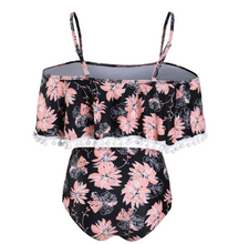 Load image into Gallery viewer, High-waist ruffled swimsuit
