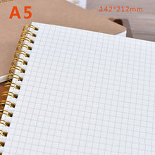 Load image into Gallery viewer, Student A5 Grid Dot Matrix Hand Account Blank Kraft Paper Coil Notebook
