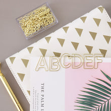 Load image into Gallery viewer, Imitation gold letter paper clip
