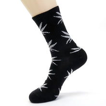 Load image into Gallery viewer, Threaded Tube Maple Leaf Printed Cotton Socks
