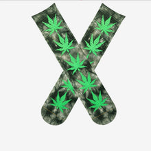 Load image into Gallery viewer, Tie dyed maple leaf socks
