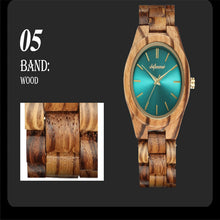 Load image into Gallery viewer, Quartz watch made of wood and steel buckle
