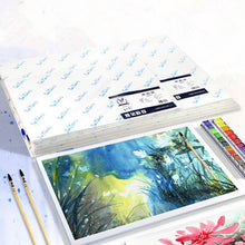 Load image into Gallery viewer, Hand-painted Thick And Thin Lines In Watercolor Paper Cotton Pulp
