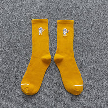 Load image into Gallery viewer, Embroidered cotton socks astronaut all-match socks sports socks
