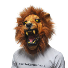 Load image into Gallery viewer, Halloween Props Angry Lion Head Party Latex Mask
