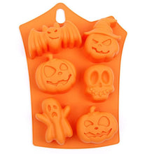 Load image into Gallery viewer, Halloween Pumpkin Cakes Silicone Mold Bald Cake Cake Chocolate Mold Jelly Mold Decorations 23 * 16.5 * 3cm
