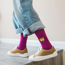 Load image into Gallery viewer, Vintage embroidered long cotton socks

