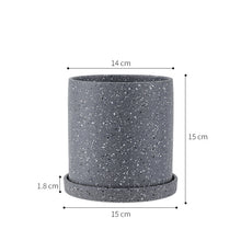 Load image into Gallery viewer, Ceramic Flower Pot Orchid Small with Tray Office Desktop Home
