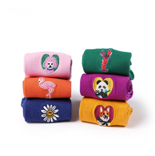 Load image into Gallery viewer, Vintage embroidered long cotton socks
