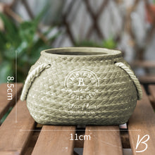 Load image into Gallery viewer, Woven pocket pottery flower pot

