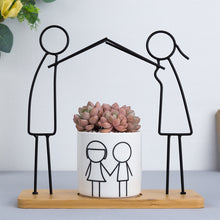 Load image into Gallery viewer, Wrought iron ceramic flowerpot
