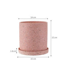 Load image into Gallery viewer, Ceramic Flower Pot Orchid Small with Tray Office Desktop Home
