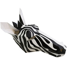 Load image into Gallery viewer, Black And White Horse Animal Origami Headgear Halloween Christmas

