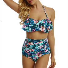 Load image into Gallery viewer, Printed high waist bikini swimsuit

