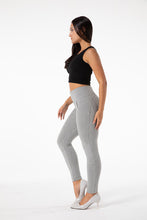 Load image into Gallery viewer, shascullfites melody high waist gray leggings push up shaping leggings hip lifting peach lift leggings
