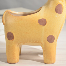 Load image into Gallery viewer, Creative Cute Ceramic Giraffe Succulent Flower Pot

