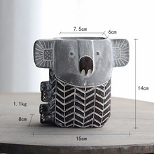 Load image into Gallery viewer, Koala Cement Flower Pot Cute Flesh Flower Apparatus
