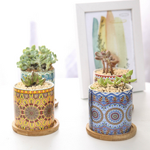 Load image into Gallery viewer, Mandala Succulent Potted Nordic Color Pot
