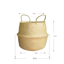 Load image into Gallery viewer, Seagrass Woven Storage Portable Flower Basket
