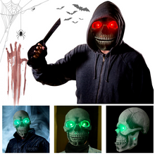 Load image into Gallery viewer, Halloween Skull Movable Mouth Latex Mask Halloween Kills Mask Cosplay Scary Killer Full Face Helmet Halloween Party Costume Prop
