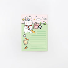 Load image into Gallery viewer, Cute Happy Rabbit Cartoon Plaid Note Stationery
