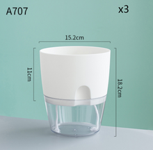 Load image into Gallery viewer, Automatic Water-Absorbing Flower Pot Plastic Resin Transparent Flower Pot
