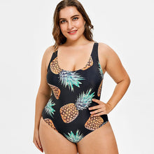 Load image into Gallery viewer, Plus size triangle one-piece swimsuit
