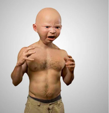 Load image into Gallery viewer, Crying Mask Funny S Y Angry Baby Face Latex Mask Headgear Halloween

