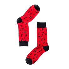 Load image into Gallery viewer, Geometric stockings, contrast color men's cotton socks
