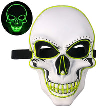 Load image into Gallery viewer, Halloween LED skull glowing mask
