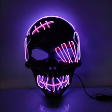 Load image into Gallery viewer, Scar One-eyed Pirate Mask Bloody Horror Cold Light Halloween Mask Led Glowing Mask
