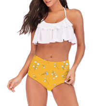 Load image into Gallery viewer, Split ruffle swimsuit
