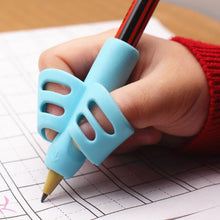 Load image into Gallery viewer, Two-Finger Grip Silicone Baby Learning Writing Tool Writing Pen Writing Correction Device Children Stationery Gift 3pcs
