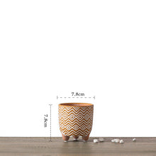 Load image into Gallery viewer, Terracotta three-legged flower pot
