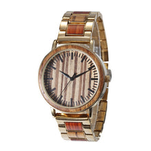 Load image into Gallery viewer, Waterproof Steel Chamber Wood Business Quartz Watch
