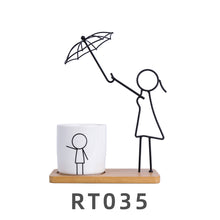 Load image into Gallery viewer, Wrought iron ceramic flowerpot
