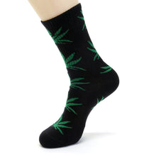 Load image into Gallery viewer, Threaded Tube Maple Leaf Printed Cotton Socks
