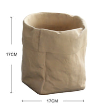 Load image into Gallery viewer, Cement Cloth Bag Flowerpot Cowhide Bag Simple
