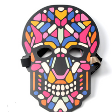 Load image into Gallery viewer, LED Sound Control Luminous Mask Nightclub Masquerade Quick Hand Shake Artifact Voice-activated fluorescent EL light-emitting mask
