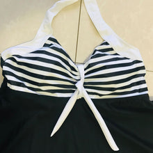 Load image into Gallery viewer, One piece navy swimsuit bikini
