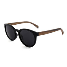 Load image into Gallery viewer, Retro Round Frame Women's Polarized Wood Sunglasses
